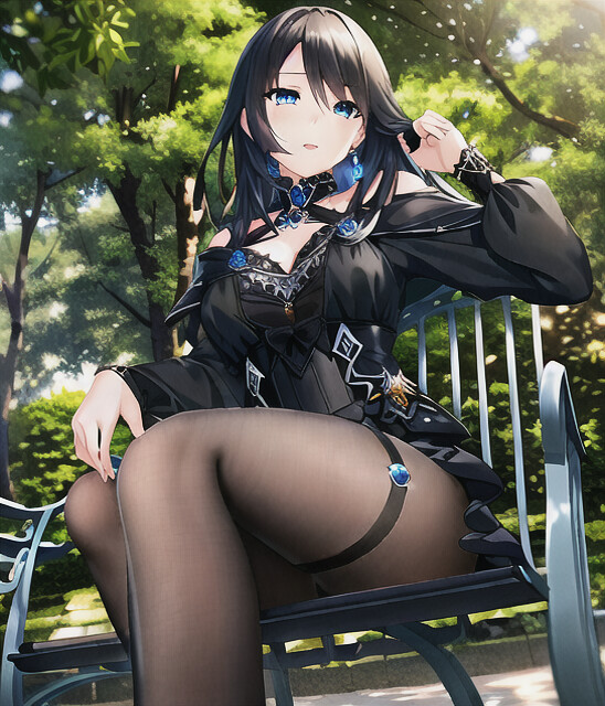 An Elegant Park Bench Dress